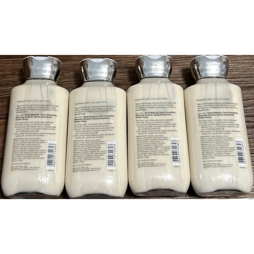 Bath & Body Works Sweet Magnolia & Clementine Lotion Lot Of 4 New Sealed - Picture 4 of 4
